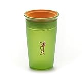 JUICY! WOW CUP TM - NEW Translucent Wow Cup with Freshness Lid - 9 oz. (Green/Orange) by Wow Gear