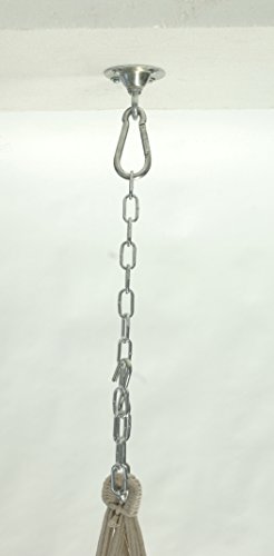 BYER OF MAINE Heavy Duty Swivel Hook and Chain for Hanging Chair/Hammock Chair, Swivels 360 Degrees, Holds up to 250lbs