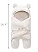 Pinleck Newborn Baby Boy Girl Cute Cotton Plush Receiving Blanket Sleeping Wrap Swaddle (White, One Size)
