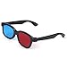 5 Pair Adult Red/Blue 3D Glasses Anaglyph Glasses Black