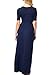 82 Days Women'S Rayon Span Jersey Maxi Long Dress with Elastic Waistband - Navy S