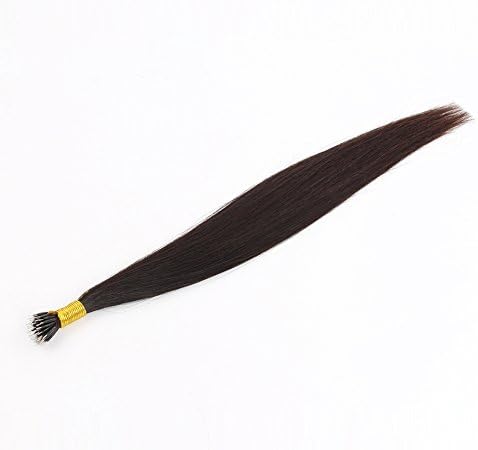 OrderWigsOnline 8A Grade Invisible Wire Hair Extension Nano Ring Tipped Hair Cuticle Remy Human Hair 18Inch Remy Straight Hair 50 Strands/Bag 0.75g/Strand Natural Color Nano Tips