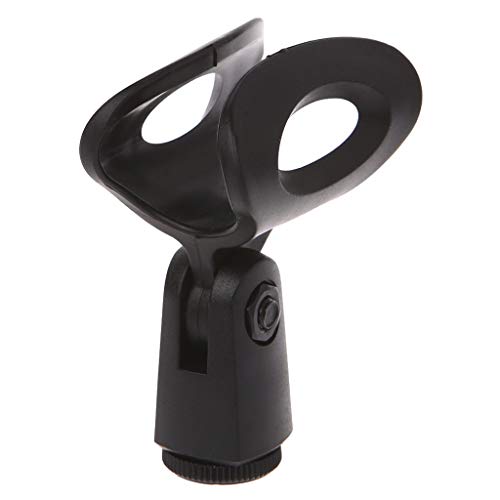Hacloser Mic Clip Holder Flexible Black Microphone Stand Accessory Plastic Clamp (1)