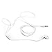 Mono Handsfree Headset Single in-ear Flat Cable Earphone Earbud White for iPhone 6 6S, Plus, 5S 5C SE - Samsung Galaxy S8 S8+ S7 S6, Edge, Edge+, S5, S4, Active, Galaxy Note 5 4 3 - LG G3 G4 G5 G6 V20