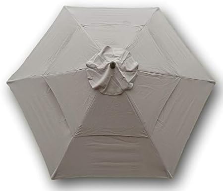 Amazon Com Formosa Covers Double Vented 9ft Umbrella Replacement Canopy 6 Ribs In Taupe Canopy Only Patio Umbrellas Garden Outdoor