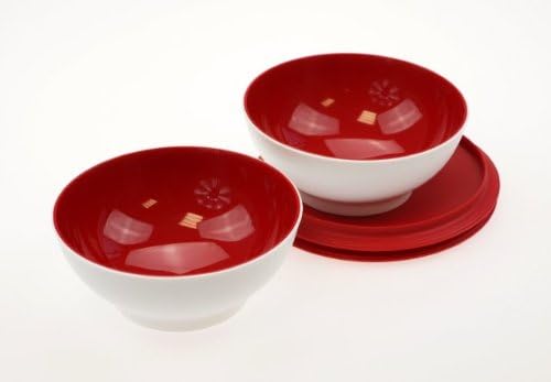 Tupperware Allegra Ciotole Da Dessert 275ml - 6 Pezzi Rosso/Oro, Originali E Lavabili In Lavastoviglie