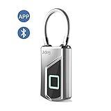 Small Fingerprint Padlock, Bluetooth Gym Lock, Biometric Padlock for School Locker Lock, Luggage Lock, Travel Bag Lock with APP(Android/iOS), USB Charge, Metal, Waterproof