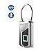Small Fingerprint Padlock, Bluetooth Gym Lock, Biometric Padlock for School Locker Lock, Luggage Lock, Travel Bag Lock with APP(Android/iOS), USB Charge, Metal, Waterproof