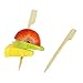 Houseables Bamboo Skewers, Appetizer Picks, Paddle Sticks, Toothpicks, 2000 Pcs, 3.5 Inch, Flat, Mini, Natural, Extra Sharp, BBQ Skewers, For Food, Barbecue Grill, Party, Sandwich, Kabob, Cocktail