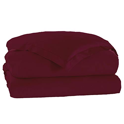 1 Long+Staple+Egyptian+Comforter+Protector+Burgundy