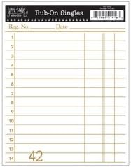 Rub-On Singles 4.5"X6" Sheet-Receipt/Gold