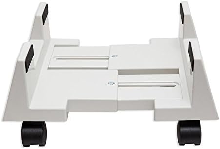 Win Up Adjustable CPU Stand Universal Plastic PC Computer Holder with Caster Wheels