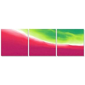 Canvas Wall Art Abstract Color Collage Painting Artwork for Home Prints Framed - 12"x12"x3 Panels