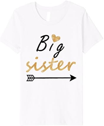 Kids Big Sister T Shirt - Gift for New Big Sister 10 White