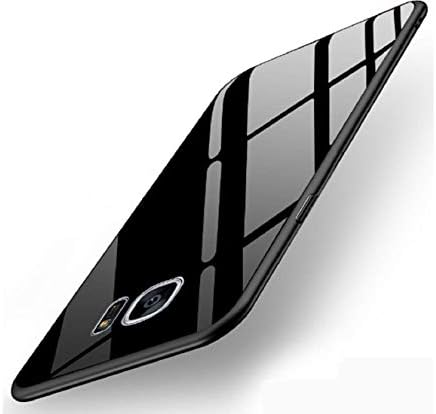 Crombie Toughened Glass with Shockproof TPU Bumper Back Case Cover for Samsung Galaxy S7 Edge (Black)