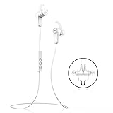 Beatit ® G18 In-ear Wireless Bluetooth 4.1 Headset Hands-free Sports Music Neckband Earphone Earbuds Supports CSR DSP with Mic and Voice Prompt for Smart Phones with Bluetooth Function (White)