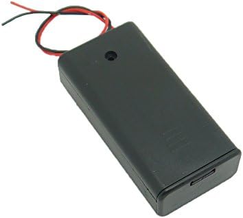 Holdding Two Wire Lead On/Off Switch 2 x1.5V AA Battery Cell Case Holder Without Any Batteries Inside