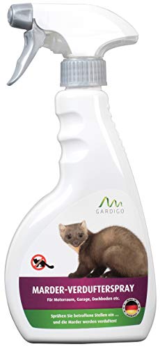 GARDIGO® Marderspray - Marderschreck für Auto, Dachboden, Garten | 500ml mit Eukalyptus-Citriodora Ãl | Marderabwehr Auto zum Marder vertreiben | Abwehrspray gegen Marder im KFZ | Made in Germany
