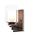 XiNBEi Lighting Wall Light 1 Light Bathroom Vanity Lighting with Dual Glass Shade in Dark Bronze Indoor Wall Mount Light XB-W1195-1-DB