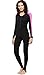 Phantom Aquatics Snorkeling Swim Lycra Skin Full Suit Wetsuit, Black/Pink, Small