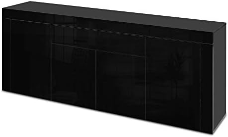 Artiss Buffet Sideboard High Gloss Credenza Storage Cabinet Cupboard Black Dining Room Furniture Amazon Com Au