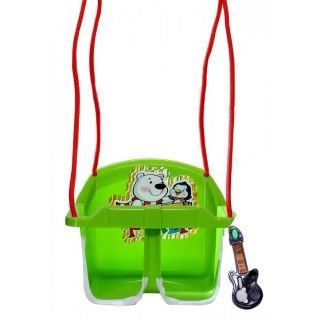 BrijBazaar Panda Eco Musical Swing - with Multiple Age Settings - Green