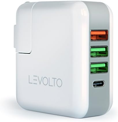 LEVOLTO Quick Multi USB Wall Charger with Type-C Port for any mobile devices