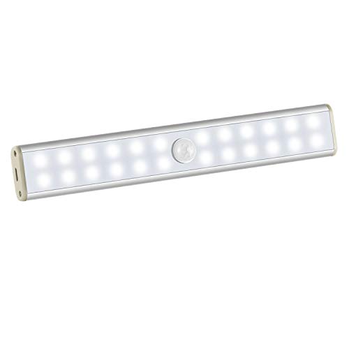 Closet Light - Wireless 24 LED Light 1 Packs with Built-in 1000mAh Rechargeable Battery/Motion Sensor Night Light-Security Dimmable,Portable Magnetic Closet Light for Closets/Stairs/Kitchen