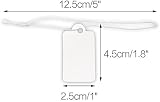G2PLUS 500Pcs Mini Strung Price Tags 25x45mm White Double Sided with String view 2