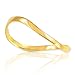 10K Yellow Gold High Polish Wavy Curved Band Style Thumb Ring