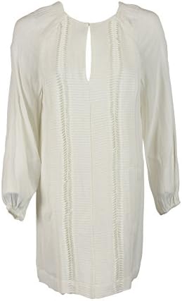 Paula Hermanny Womens White Hook Slit Neck Solid Dandy Shirt Dress XS