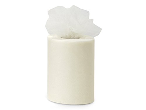 Cream Value Tulle Ribbon 6"x100 Yds 100% Nylon Netting (4 Nettings) - WRAPS-VT610CM