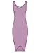 Tom's Ware Womens Elegant Sleeveless Dipped Hem Bodycon Midi Dress TWCWD106-PURPLE-US M
