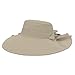 GP Accessories Womens Outdoor Sun Wide Brim Hat Waterfall Neck Veil Medium Beige UPF40+