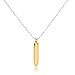 Large Stainless Steel Bullet Pendant Necklace Pill Case Holder Cremation Urn Case- Golden