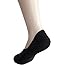 2econdskin Women's Casual No Show 3 to 8 Pairs Socks Non Slip Flat Boat Line - 3pairs Black