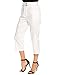 Zeagoo Women High Waist Zip Fly Solid Slim Work Casual Capri Pants