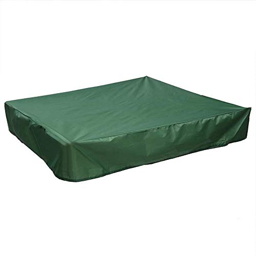 FOONEE Sandbox Cover, Square Dustproof Protection Sandbox Canopy with Drawstring, Waterproof Sandpit Pool Cover, Avoid The Sand and Toys Contamination, Green (200 200cm)