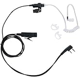 HEOPBIRD Walkie Talkies Earpiece Headset with PTT Mic 2 pin for Baofeng UV-5R BF-888S BF-F8HP BF-F9 UV-82 UV-82HP UV-82C Kenw