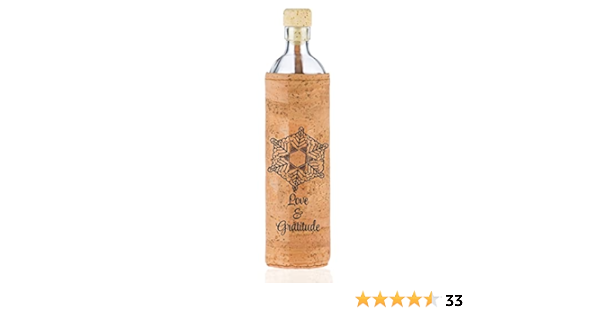 FLASKA | Botella de agua cristal programado | 500 ml | Masaru ...