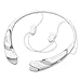 Bluetooth Headphones / Headset Rymemo Match Color Wireless Music Earphones Stereo Earbuds Sports/running Magnetic Neckband Style for Cellphone,Silver-White