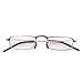 Eyekepper 5-Pack Straight Thin Stamped Metal Frame Half-Eye Style Reading Glasses Readers +2.5