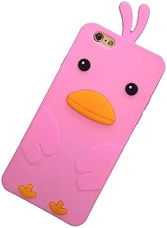 Amstreak iPhone 6 / 6S 4.7 3D Case 3D cute Cartoon Pink Duck Designed Soft Silicone Back Case (pink)