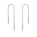 Gintan Sterling Silver 1mm Threader Earrings, 3 Inch 4 Inch