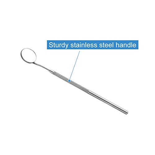 2PCS Makeup Mirror for Eyelash Extensions Supplies Detachable Mini Mirrors Stainless Steel Beauty Lash Extensions Tools for Observing Small Details or Dental Inspection Mouth Mirror by EMEDA