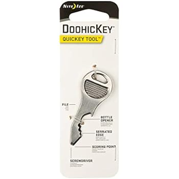 Nite Ize KCT1010-1088 DoohicKey QuicKey Stainless-Steel 5-in-1 Keychain Multi Tool with Key Hole Attachment