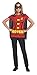 Rubies DC Teen Titans: Robin Costume T-Shirt With Cape And Eye Mask for Adults, Women's Large