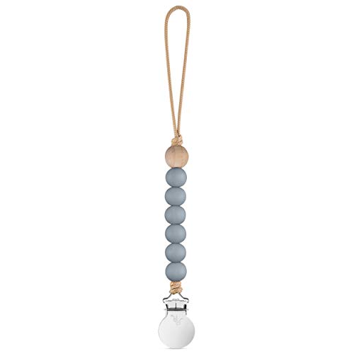 Ryan and Rose Maxi Pacifier Clip Charcoal Charley