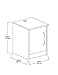 Homestar Finch 1 Door Nightstand, 13.75