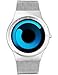 SINOBI Stylish Men's Watches Blue Women's Quartz Wrist Watch with Unique Design and Silver Stainless Steel Milanese Mesh Band
